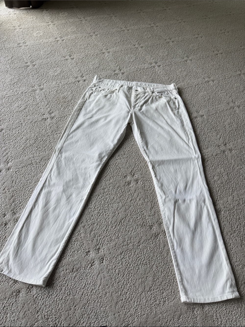 7 For All Mankind White Denim Jeans